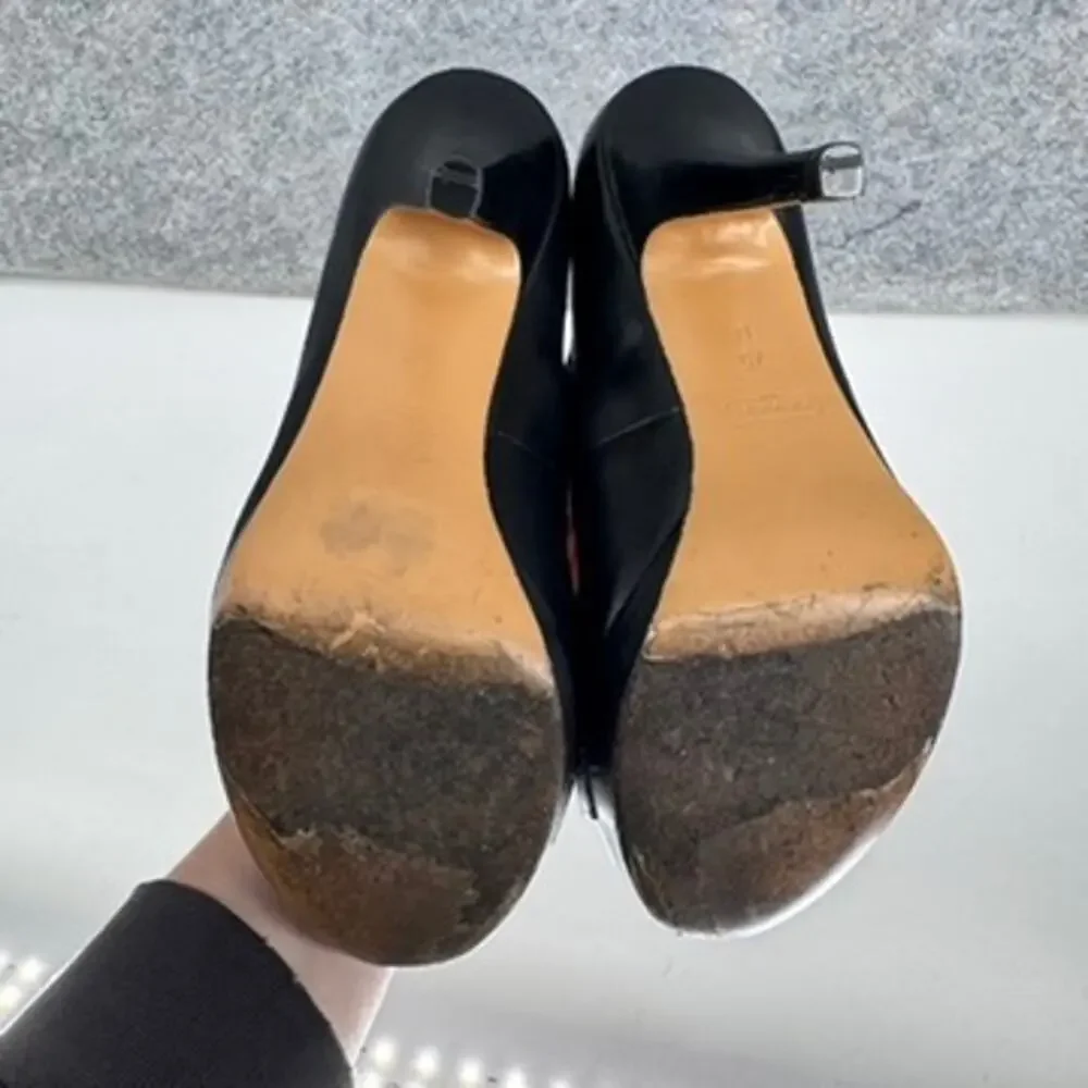 Coach Black Aliya Peep Toe Heels Pumps Size 7.5
